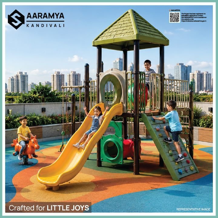 Children's play area at Sayba Aaramya, Kandivali West
